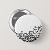 liefde voor liefde ronde button 5,7 cm (Voorkant /achterkant)