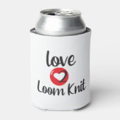liefde voor loom breien blikjeskoeler (Blikje Voorkant)