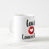 Liefde voor Loom Knit Koffiemok (Voorkant links)