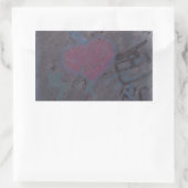 Liefde voor lust rechthoekige sticker (Tas)