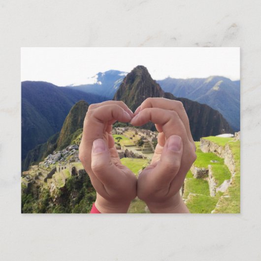 Liefde voor Machu Picchu Peru Briefkaart (Voorkant)