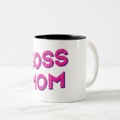 Liefde voor mam Boss Tweekleurige Koffiemok (Voorkant rechts)