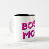 Liefde voor mam Boss Tweekleurige Koffiemok (Voorkant links)