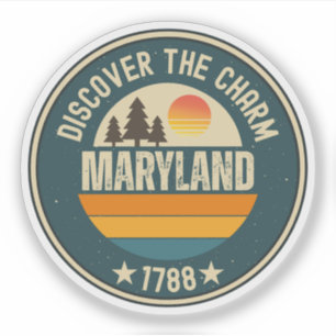 Liefde voor Maryland - Leuk cadeau voor de staat M Sticker