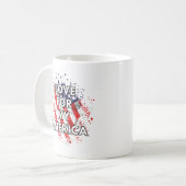 Liefde voor mijn Amerika - Patriotic Coffee Mok (Voorkant links)