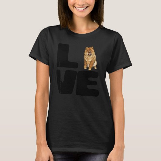 Liefde Voor Mijn Chow Chow Hond T-shirt (Voorkant)