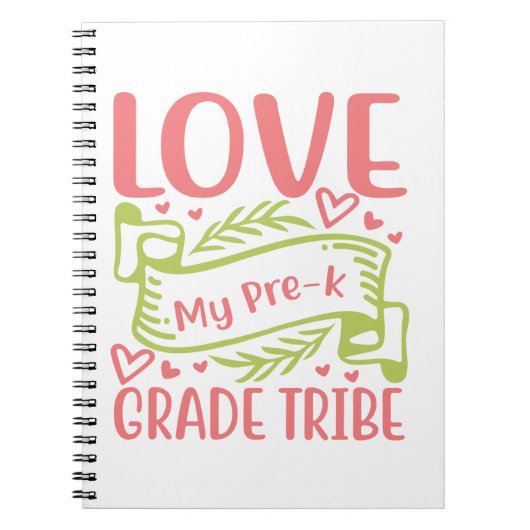 liefde voor mijn pre-k-klas stam notitieboek (Voorkant)