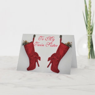 *LIEFDE* VOOR MIJN TWEELINGZUS" MET KERST FEESTDAGEN KAART