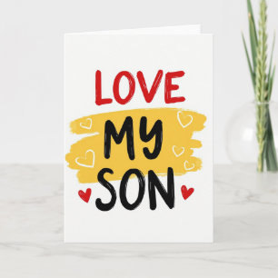 Liefde voor mijn zoon wenskaart kaart