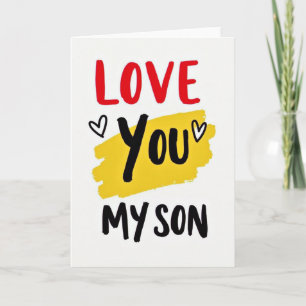 Liefde voor mijn zoon wenskaart kaart