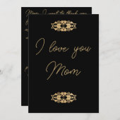 Liefde voor Moeder Elegante Aangepaste Kerstkaart (Voorkant / Achterkant)