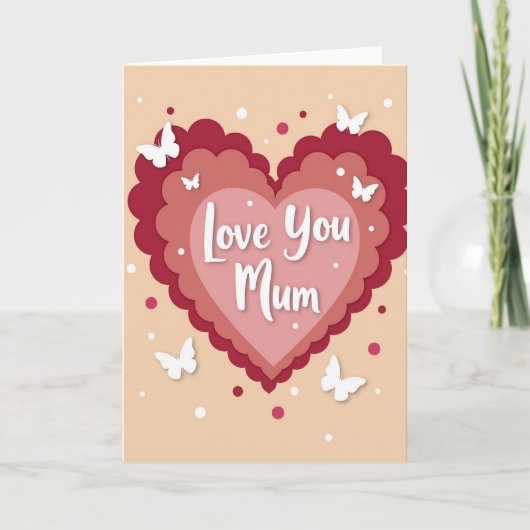 Liefde Voor Moeder Hart Kaart (Voorkant)