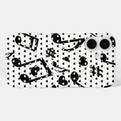 Liefde voor muziek in zwart-wit stijl Case-Mate iPhone case (Achterkant (horizontaal))