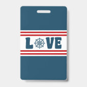 Liefde voor nautisch ontwerp badge (Achterkant)
