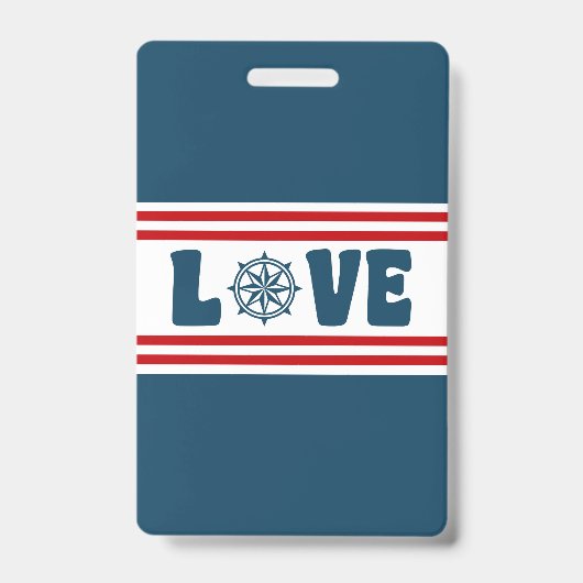 Liefde voor nautisch ontwerp badge (Voorzijde)