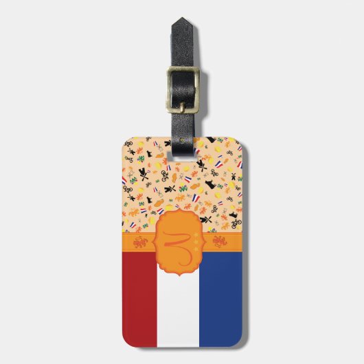 Liefde voor Nederland - Monogram Bagagelabel (Voorkant verticaal)
