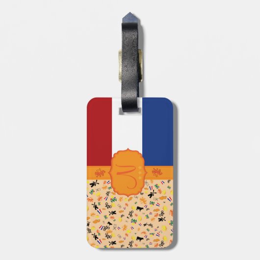 Liefde voor Nederland - Monogram Bagagelabel (Achterkant verticaal)