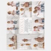 Liefde voor Nonna | Foto Collage met aangepaste te Fleece Deken (Voorkant)