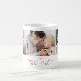 Liefde voor oma 3-foto collage & aangepast bericht koffiemok