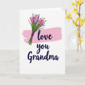 Liefde voor oma bloemkaart kaart (Gele Bloem)