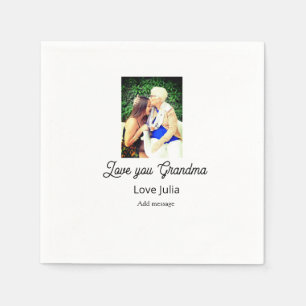 Liefde voor oma foto naam liefdesbericht kleinkind servet