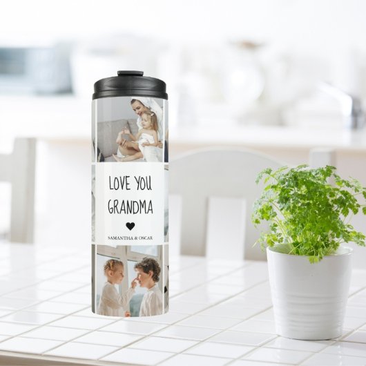 Liefde voor oma fotocollage thermosbeker