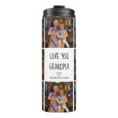 Liefde voor oma fotocollage thermosbeker (Voorkant)