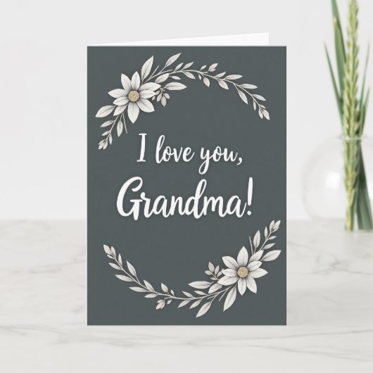 Liefde voor oma hartverwarmende kaart (Voorkant)