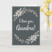 Liefde voor oma hartverwarmende kaart (Gele Bloem)