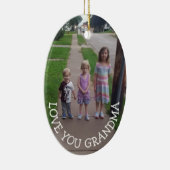Liefde voor oma, kerstcadeau voor Kerstmis Keramisch Ornament (Rechts)