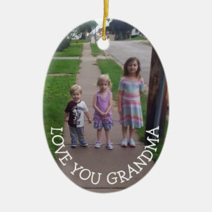 Liefde voor oma, kerstcadeau voor Kerstmis Keramisch Ornament