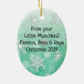 Liefde voor oma, kerstcadeau voor Kerstmis Keramisch Ornament (Achterkant)