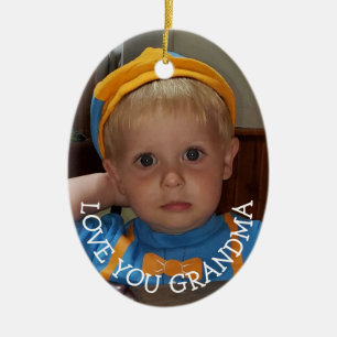 Liefde voor oma, kerstcadeau voor Kerstmis Keramisch Ornament