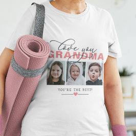 Liefde voor oma/Nana/Andere 3 foto's met aangepast T-shirt