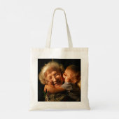 liefde voor oma , nooit ver uit elkaar tote bag (Achterkant)
