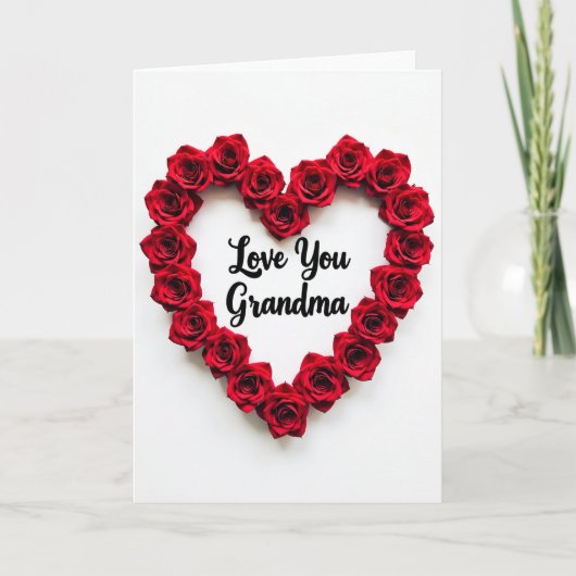 Liefde voor oma Roos Hart Kaart (Voorkant)
