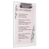 Liefde voor ongedefinieerde poëzie klembord (Rechts)