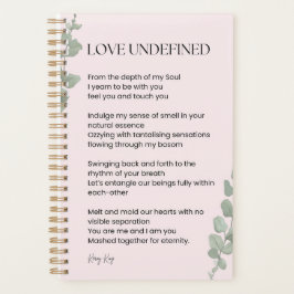 Liefde voor ongedefinieerde poëzie planner