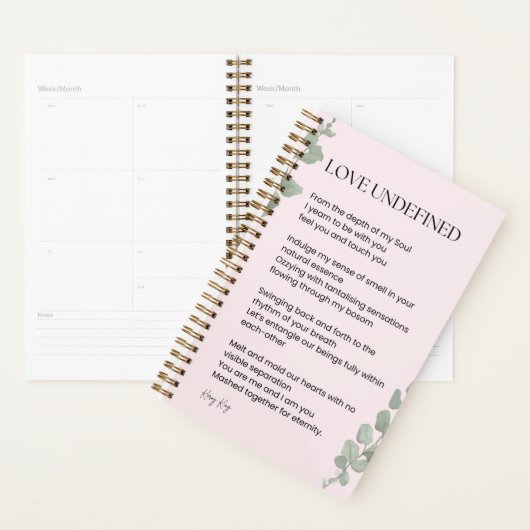 Liefde voor ongedefinieerde poëzie planner (Display)