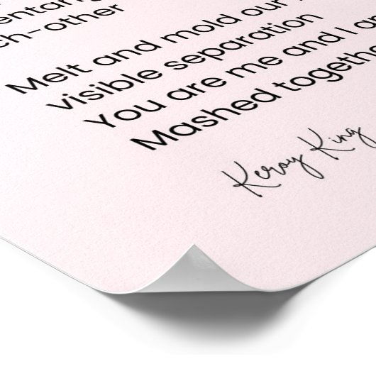 Liefde voor ongedefinieerde poëzie poster (Hoek)