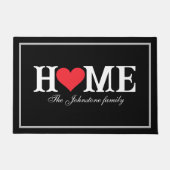 Liefde voor onze thuisscriptnaam Modern Cool Outdo Deurmat (Voorkant)