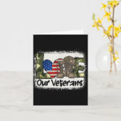 Liefde voor onze veteranen Amerikaanse militaire v Kaart (Gele Bloem)