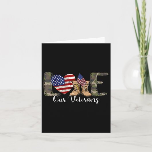Liefde voor onze veteranendag Trots militair Ameri Kaart (Voorkant)