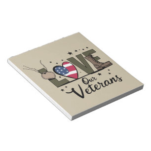 Liefde voor onze veteranendag trots militair veter notitieblok