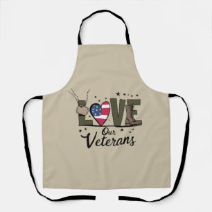 Liefde voor onze veteranendag trots militair veter schort