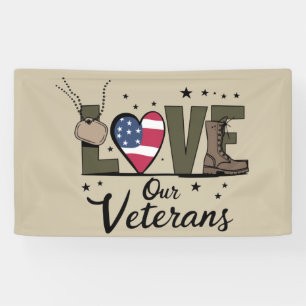Liefde voor onze veteranendag trots militair veter spandoek