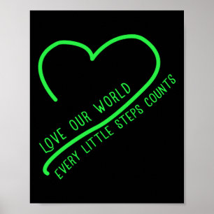 Liefde voor onze wereld Klimaatverandering Milieub Poster