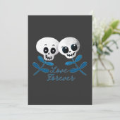 liefde voor ooit twee griezelige blauwhelmen kaart (Staand voorkant)