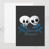 liefde voor ooit twee griezelige blauwhelmen kaart (Voorkant / Achterkant)