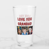 Liefde voor opa 6 foto's rode bier glas (Achterkant)